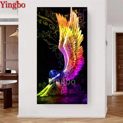 Angel Sorrow Girl painting Full Square/Round Mosaic Diamond Embroidery Beads 5d diy Diamond Painting Inlay Handwork Large Art