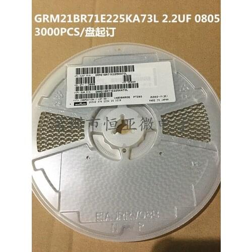 GRM21BR60J225KA01L SMD MLCC 0805 2.2uF ±10% 6.3V Ceramic Capacitor GRM21BR71E225KA73L SMD MLCC 0805 2.2uF(225) ±10% 25V