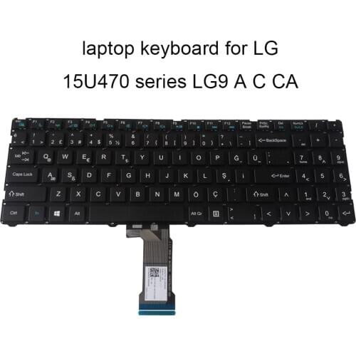 Replacement Keyboards for LG 15U470 15UD470 G K LG15U47 LG9 CA MP 12K73TQ 9207 TR Turkish black laptop keyboard no frame new