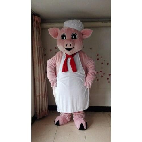 Lovely Halloween Pink Pig Mama Chef Mascot Costume Party Fancy Dress Cosplay Animal Mascotte Theme Adult Advertising Parade 2019