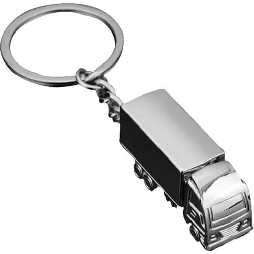 Mini Metal Truck Model Key Ring Keyfob Cute Car Keychain Unisex Creative Gift Interior Accessories Key Rings For Women Men