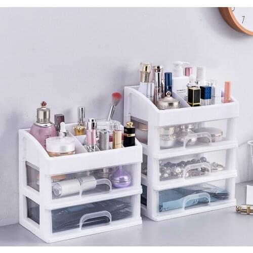 Storage Case Multi-Function Desktop Sundry Makeup Organizer Cosmetics Drawer Jewelry Storage Box Container Lipstick Holder