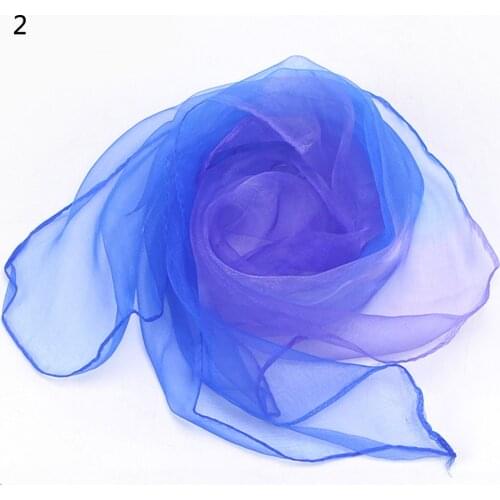 New Chiffon Small Square Scarf Gradient Color Summer Silk Scarf Long Lrage Shawls Wrpas Neck Scarves Hijab 2020 New