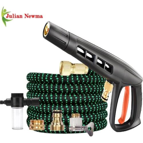 New High Pressure Washer Water Gun Garden Hose Set With Foam Pot Car Wash Nozzle Power Sprinkler PVC Pipe Cleaning Tool DropShip