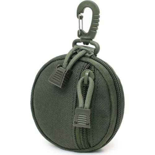 LKEEP New Round Tactical Wallet Pouch Portable Coin Key Pocket For Hunt Waist With Clip Outdoor Accessories Bag EDC Purse