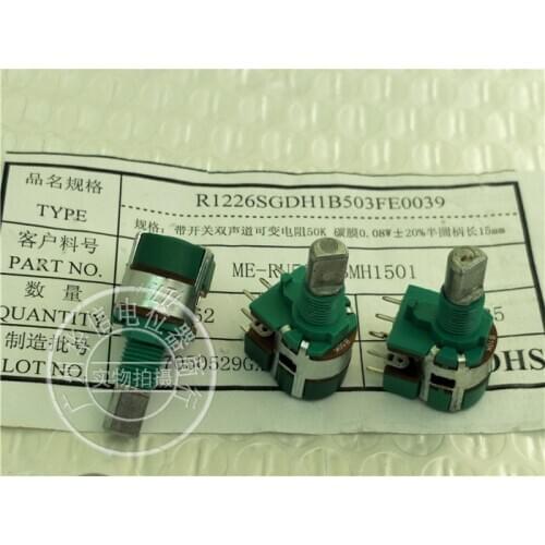 Original new 100% RK125G dual band switch potentiometer B10K B50K handle long 15MMF