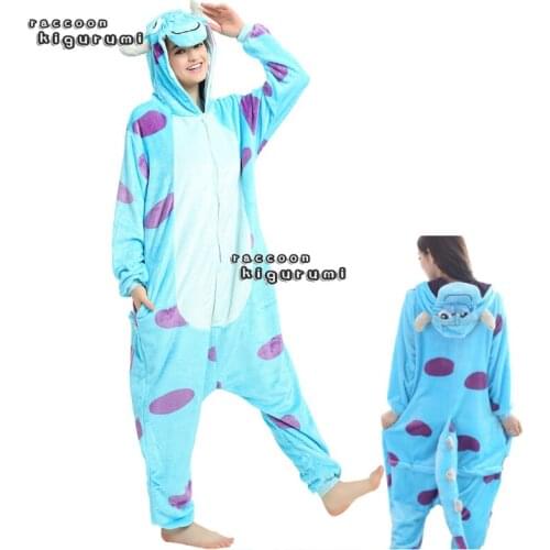 Adults Funny Animal Pajamas Female Cartoon Onesies Unisex Cosplay Monster Raccoon Kigurumi Kids Festival Gift