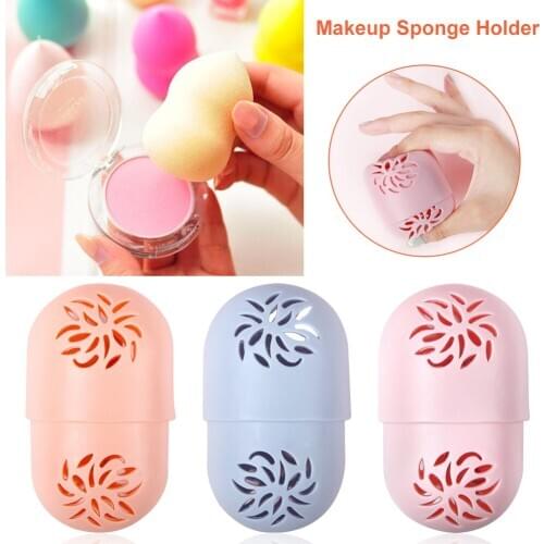 1Pcs Portable Cat Shape Silicone Makeup Sponge Holder Cosmetic Puff Capsule Carrying Case Beauty Sponge Stand Makeup Tools