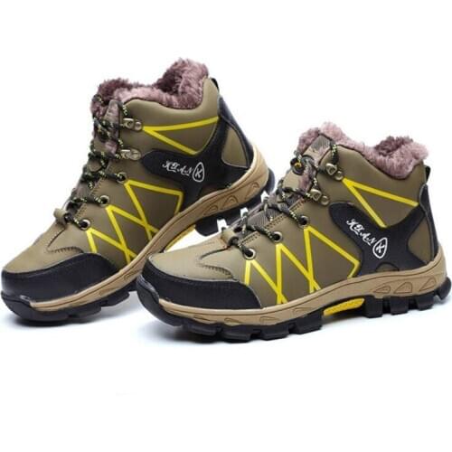 Work Safety Boots Steel Toe Shoes for Men Leather Ankle Boots Men Indestructible Shoe Winter Waterproof Warm Working Shoes