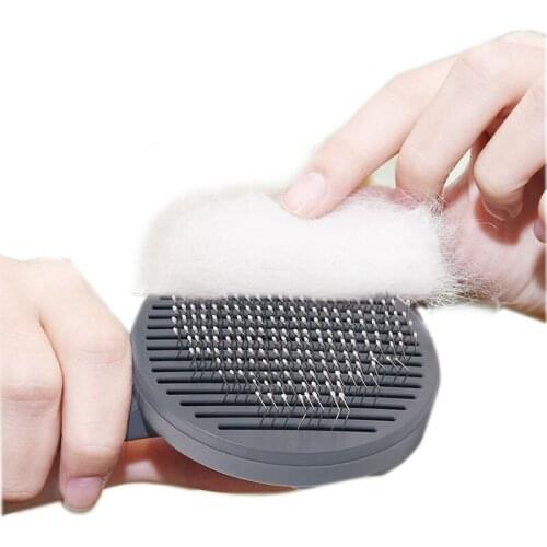 Pet Hair Removal Comb Dog CombStainless Steel Ball Needle CombPet Cleaning SuppliesCat CombAuto Hair Removal Brush Comb