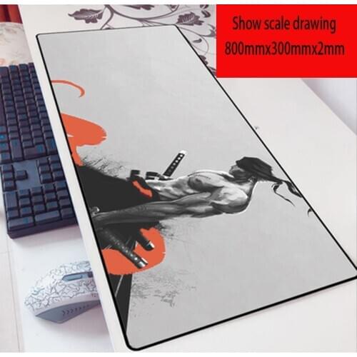 Anime Rubber Mouse Pad Keyboard One Piece Mouse Pad Gaming Mouse Pad Large Cartoon Mat Table Mat PC Mousepads with Lock Edge