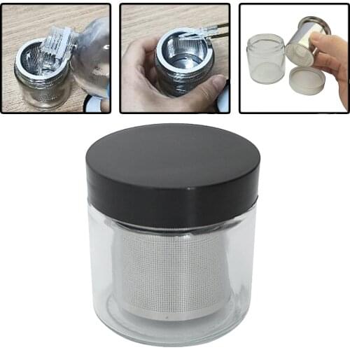 Manual Diamond Washing Cup Jewelry Loose Stones Cleaning Jar with Metal Sieve 76x73mm Compact Watch Accessories Clean Tool