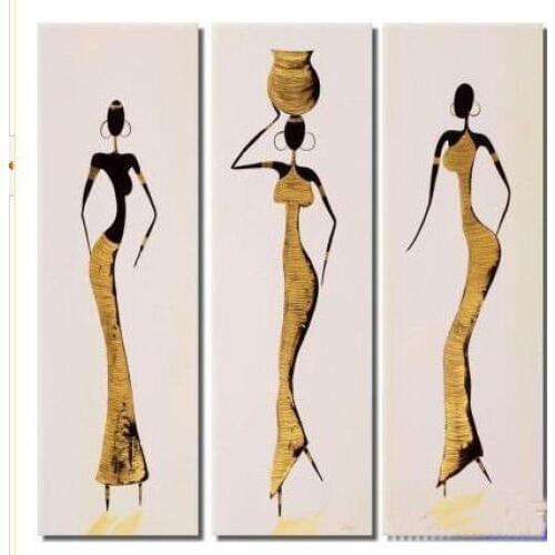 Hand-painted oil wall art sex Africa beauty home decoration Modern Abstract oil painting on canvas