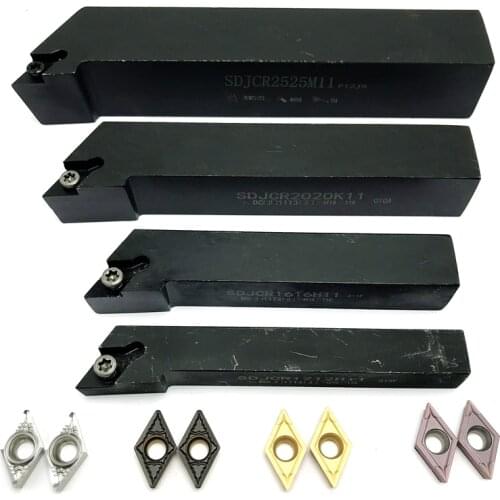 SDJCR1212H11 SDJCR1616H11 SDJCR2020k11 SDJCR2525M11 External tool holder+Carbide Insert DCMT11T304 DCMT11T308 Cutting lathe Tool
