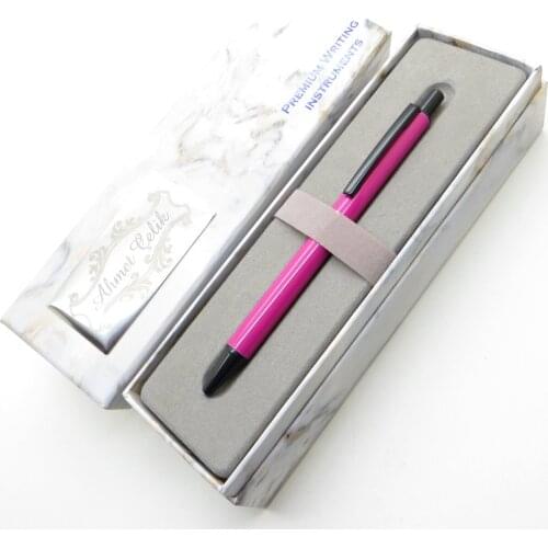 Wings Marble T601 Dark Pink Ballpoint Pen | İsme Special Pen | Gift Pen