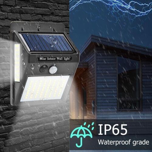 100 LEDs Outdoor Solar Light PIR Motion Sensor Solar Garden Light Energy Saving Street Lamp Wall Light Sunlight Dropshipping