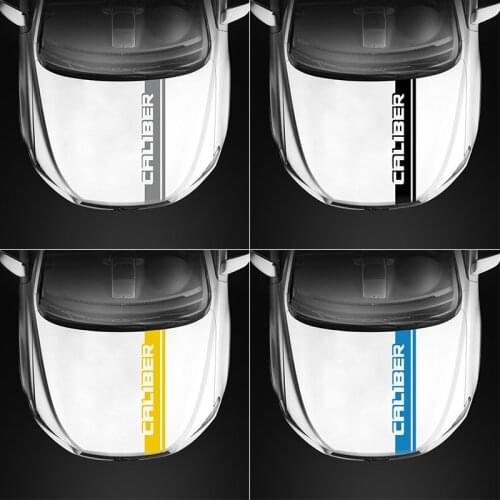 1PCS Universal Car Styling Car Engine Hood Bonnet Sticker Stripes Decals Decor For Dodge Caliber 2007-2010