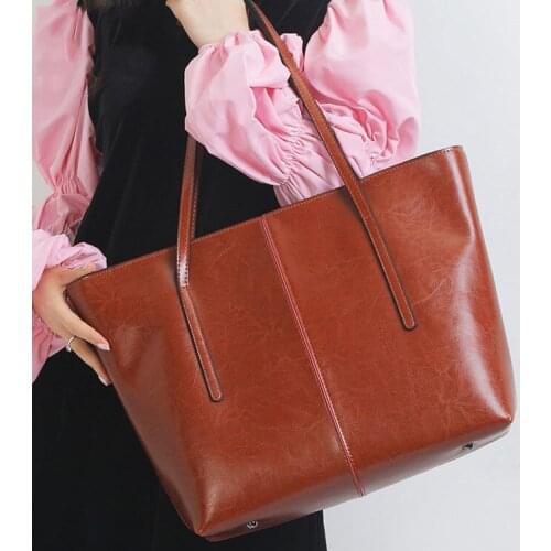 Contracted Leather Europe And The United States Style Restore Ancient Ways Tote Bags Large Capacity High Quality Shoulder Bag