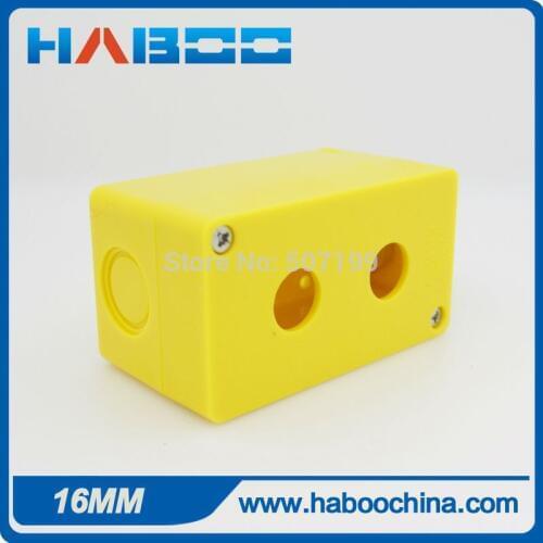 1pcs packing 2hole 16mm box for electrical switch/ emergency stop stop switch with waterproof cable glands