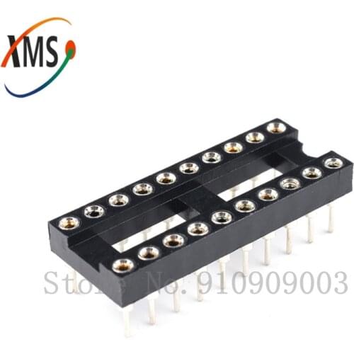 10pcs DIP-20 Round Hole 20 Pins 2.54MM DIP DIP20 IC Sockets Adaptor Solder Type 20PIN IC Connector