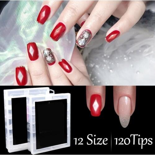 120Pcs/Set Nail Tips Detachable Not Easy to Break ABS Fake Extension Tips for Nail Art Salon