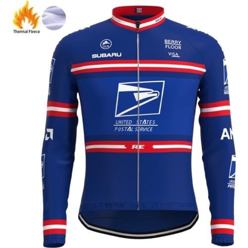 2004 Competition US Postal Team Man Retro Cycling Jersey Fleece Long Sleeves Clothing Mtb Bike Triathlon maillot ciclismo hombre