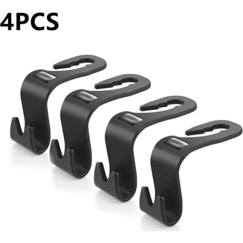4Pcs Car Seat Hook Back Hook Portable Hanger Universal Holder Seat Hanger Vehicle Organizer Automotive Interior Supplies