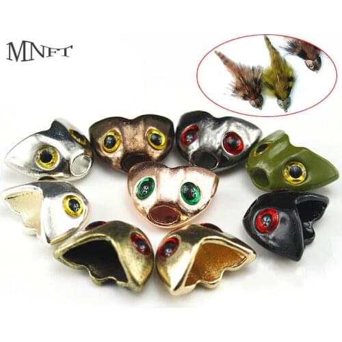 MNFT 5PCS Multiple Color Skull Sculpin Helmet Fish Flies Weighted Streamers Fly Tying Material