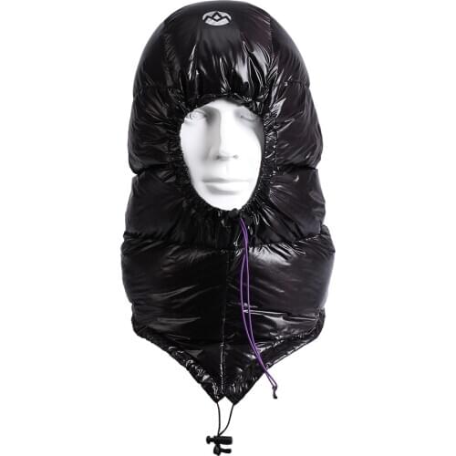 AEGISMAX Winter Down Cap Hat Windproof For Sleeping Bag Trooper Hunting Trapper Hat Cap with Compression Stuff Sack Storage Bag