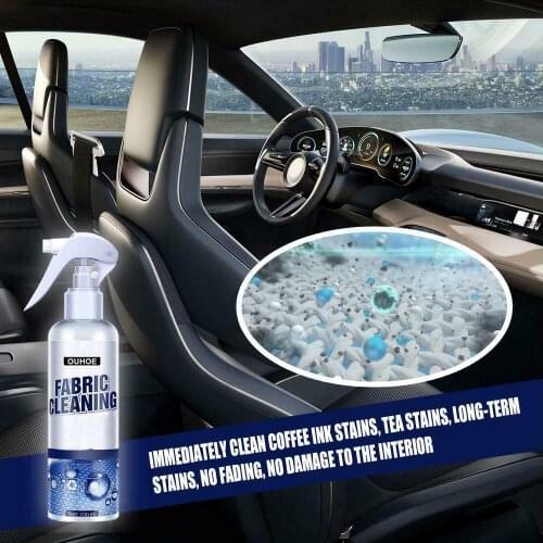 Car Interior Cleaning Agent Flannel Textured Fabric Cleaner Spray Roof Fabric Flannelette Leather Seat Decontamination