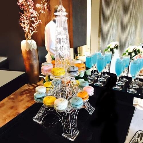 Acrylic macaron display shelf Wedding party decorations bakery Cake Shop Dessert bar rack Eiffel Tower Dessert table buffet