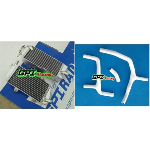 FOR Honda CRF450R CRF 450R CRF450 09 10 11 12 2010 2011 Aluminum radiator &WHIT hose