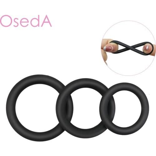 3pcs Men Penis Glans Testicles Scrotum Bondage Sleeve Cock Penis Rings For Male Time Delay Ejaculation Trainer sex Toys shop