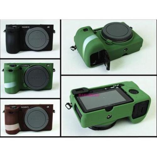 Nice Silicone Rubber Camera Protective Body Cover Case Bag Skin For Sony A6500 a6500 Camera Color Black Coffee Green