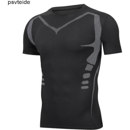 Running T Shirt Men 3D Running T-Shirt With Print Base Layer Cycling Shirt Rash Guard Plus Size Men Compression T Shirts Fashion