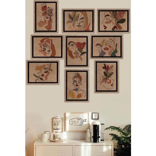 9 piece Frame Looking Mdf Table Set (70x70 Cm) Creative Home Decor 2021 Fashion