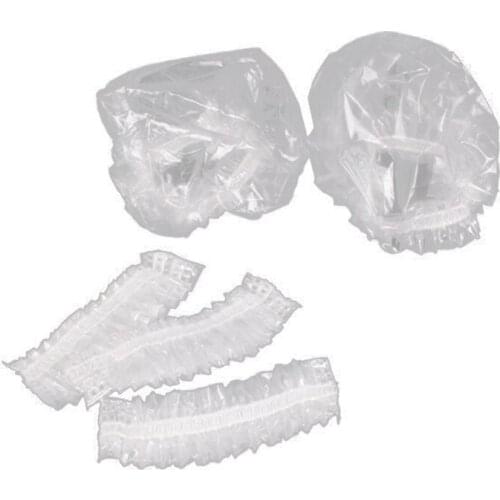 500Pcs Disposable Waterproof Ear Cover Transparent Bath Shower Hair Salon Earmuffs Hair Coloring Ear Protector Cover Cap