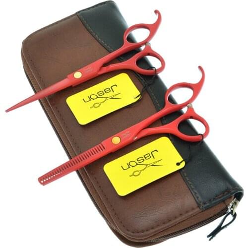 Jason 5.5 inch Salon Hair Scissors Hair Cutting Shears Thinning Scissors Barber Haircut Hairdressing Shears Japan Steel A0069D