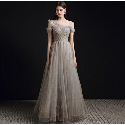 Handmade beaded Female QiapoTemperament Cheongsam Elegant Evening Party Dress Embroidery Banquet Robe De Soiree Vestidos