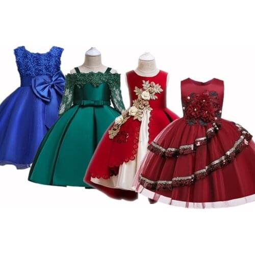 Girls Dress Christmas Dress For Kids Elegant Princess Dresses For Girls Wedding Party Gown Children Clothing vestido infantil