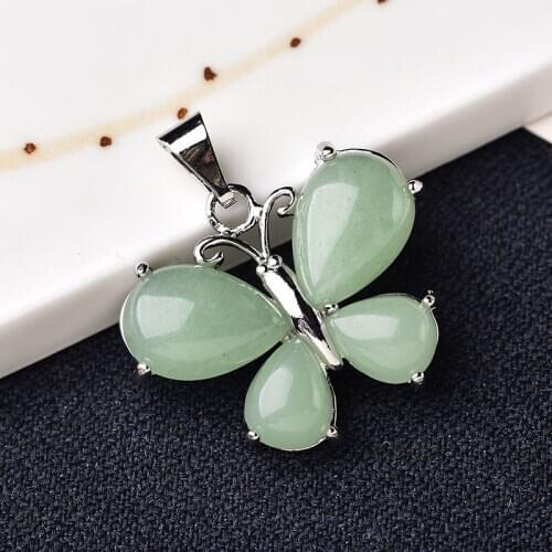 Natural Crystal Amethyst Stone Pendant Mineral Jewelry Butterfly Shape Drop Shape Ornaments For Women Jewelry Valentines gift