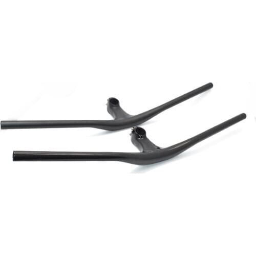 Full Carbon MTB Bike Handlebar Integrated Stem Flat bar Bicycle Parts Integrated rise Handlebar With Stem 600mm to 720mm matte