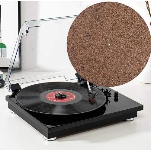 30cm Cork Rubber Turntable Platter Mat Anti-Static Vinyl Record Players Audiophile Slipmat Rubber EntertainmMusical Instruments