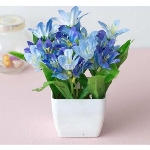 24 Lilies Simulation Indoor Flower pot Artificial Home Bonsai Decoration Office