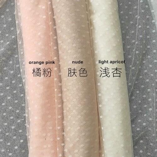 1meter price Dot mesh fabric baby puff skirt childrens clothing net gauze skirt fabric clothing lace diy background fabric