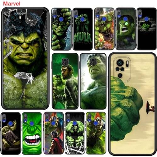 Silicone Cover Marvel Hulk Avengers For Xiaomi Redmi Note 10 10S 9 9S Pro Max 9T 8T 8 7 6 5 Pro 5A Phone Case