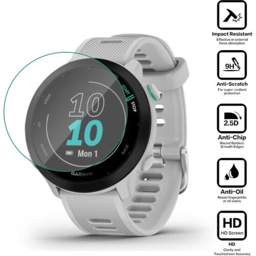 Smartwatch Tempered Glass Protective Film Guard For Garmin Forerunner 158/55 Fr158 Fr55 Sport Watch Full Screen Protector Cover