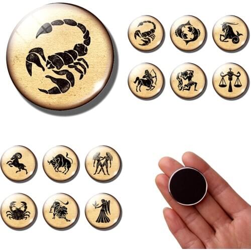 Constellations Fridge Magnet Decor 12 Zodiac Signs Refrigerator Magnets Scorpio Aries Taurus Gemini Leo Message Board Stickers