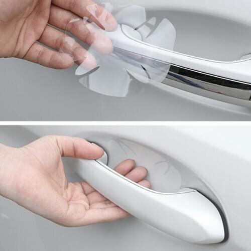 4Pcs/Set Car Handle Protection Film Car Exterior Transparent Sticker For Hyundai Solaris Accent Elantra Sonata I40 I10 i20 I30