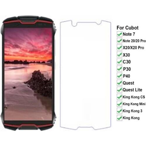 For Cubot Quest Kong King 3 CS Mini P40 P30 X20 X30 C30 Tempered Glass Phone Film for Cubot Note 7 20 Pro Screen Protector